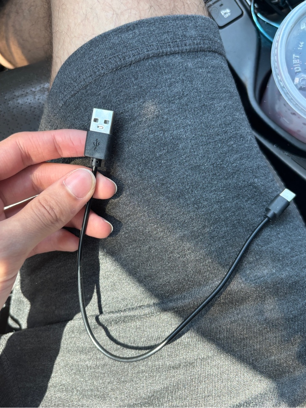 Black USB-A to USB Charging Cable - Universal Fast Charge (android charger)